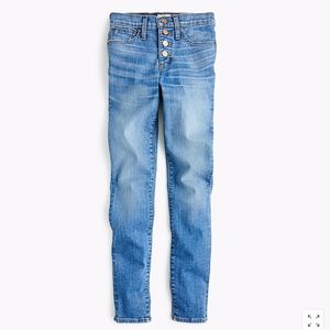 NWT J. Crew 9" High Rise Toothpick, Button Fly